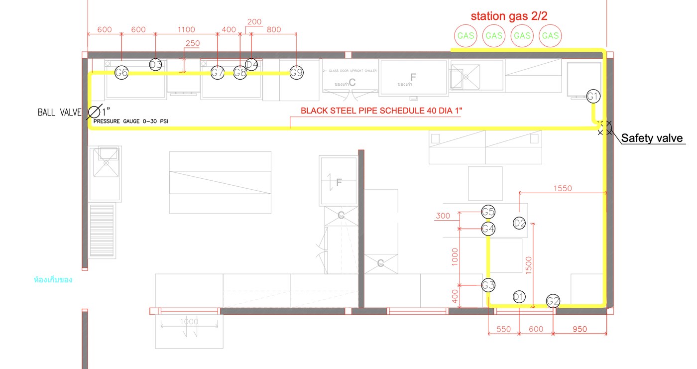 Restaurant kitchen design plan sample 3