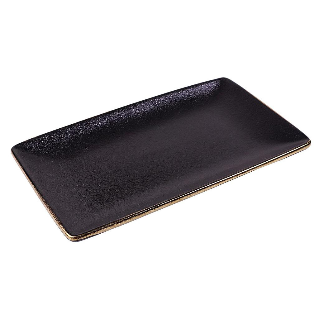 Akemono Plate 8.75" (Gold Rim)