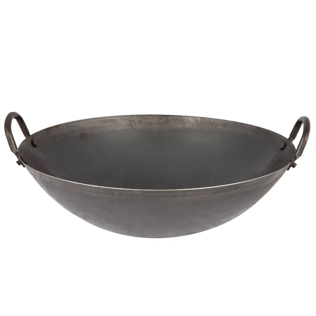 Carbon Steel Wok with Double Handle 45 cm