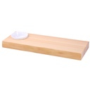 桧ノタ付プレートーツ穴 陶器セット 36x12x3.2 cm