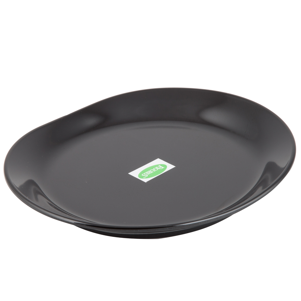 Melamine Oval Plate 8" (Figures, Black, P188-8)