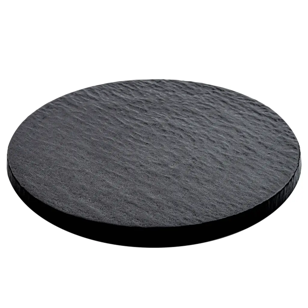 Round Flat Plate 12" (Black Stone)