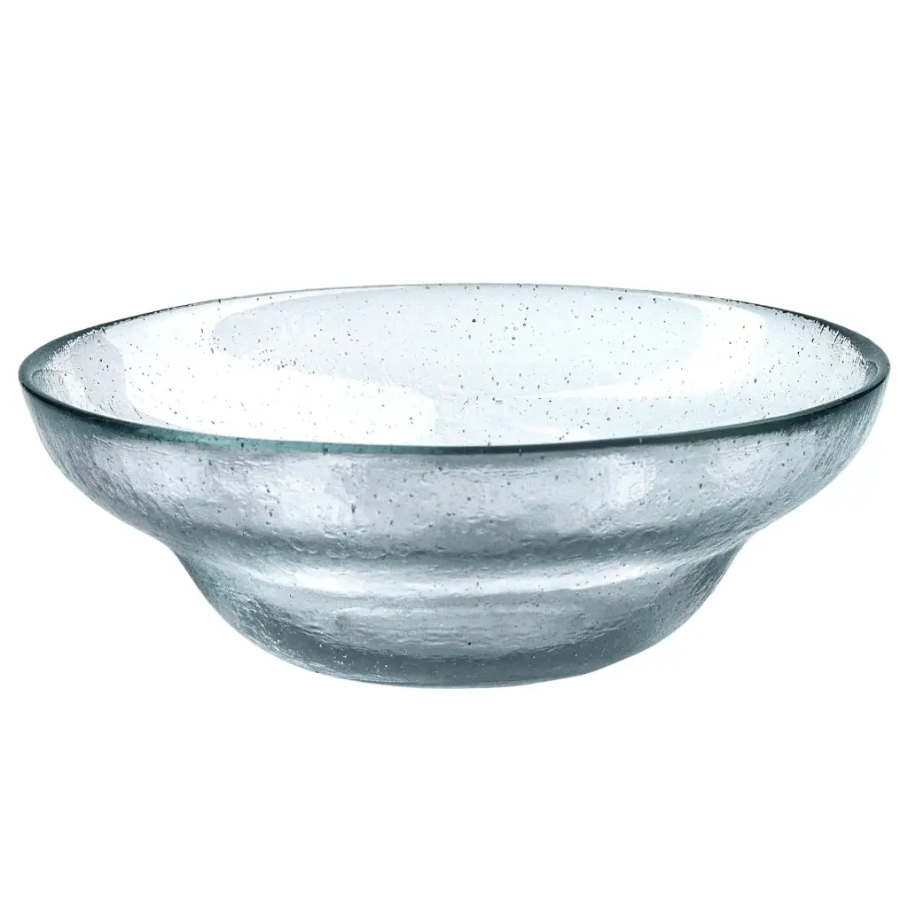 ガラス鉢 17 cm (雪)