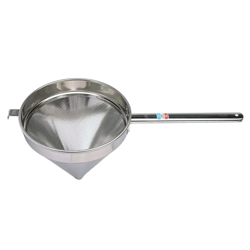 Stainless Steel Soup Strainer 24 cm (18-8, Hole 1 mm)
