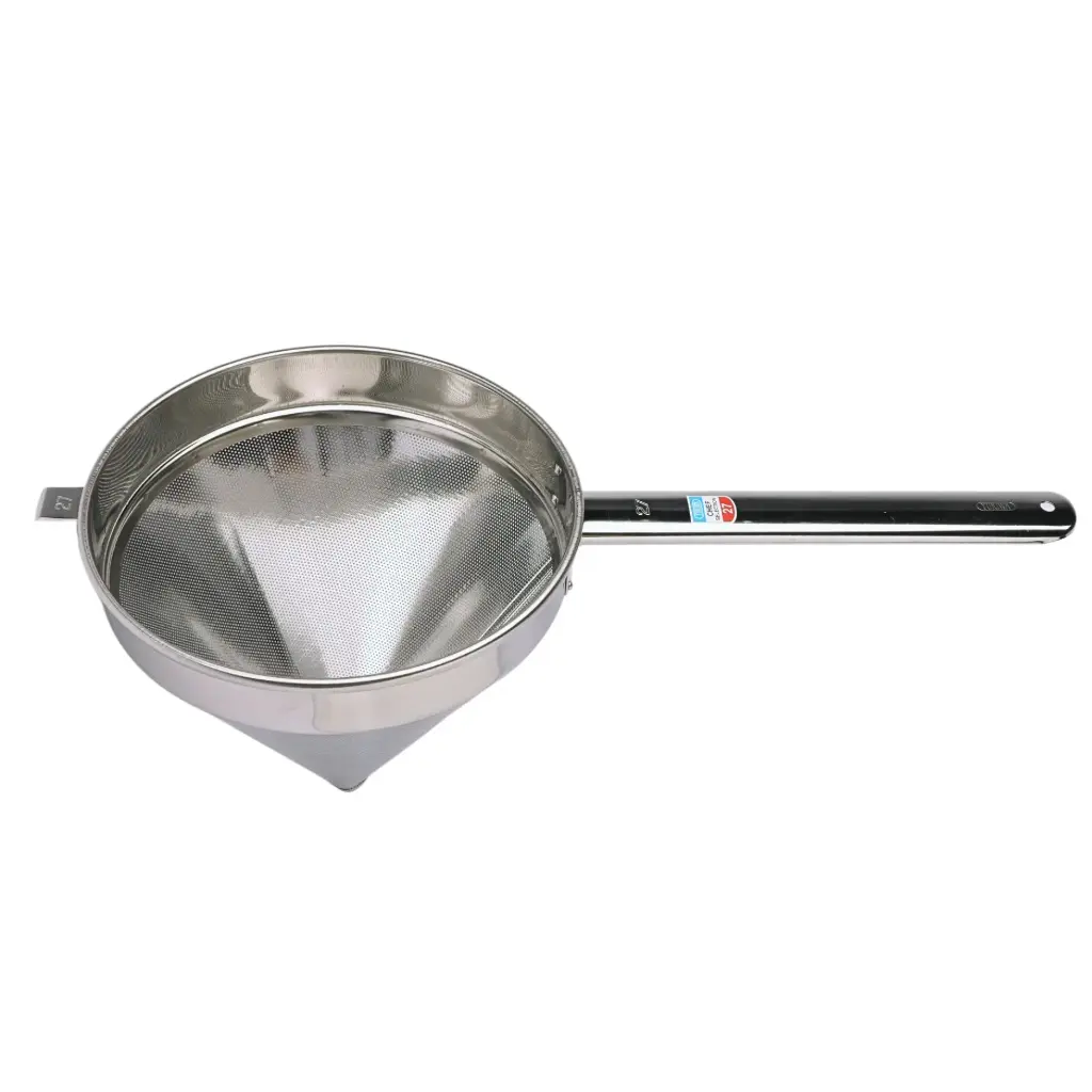 Stainless Steel Soup Strainer 27 cm (18-8, Hole 1 mm)