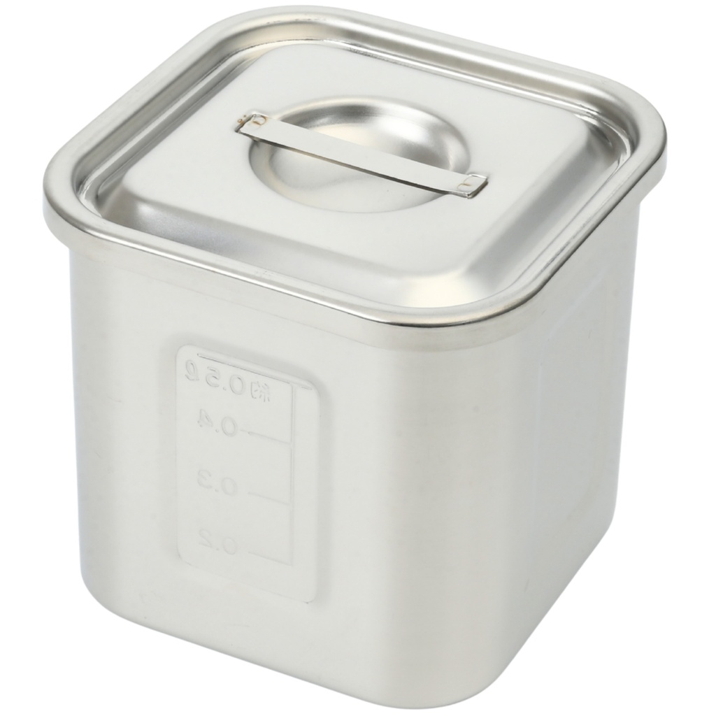 ステンレス 角型ソース入れ 9 cm 700 ml (18-8,目盛付)