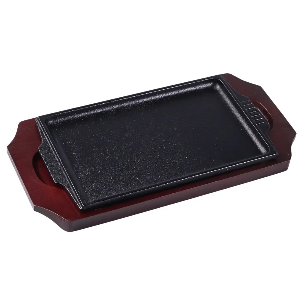 TOKIWA Cast Iron Rectangle Steak Plate 28x15 cm