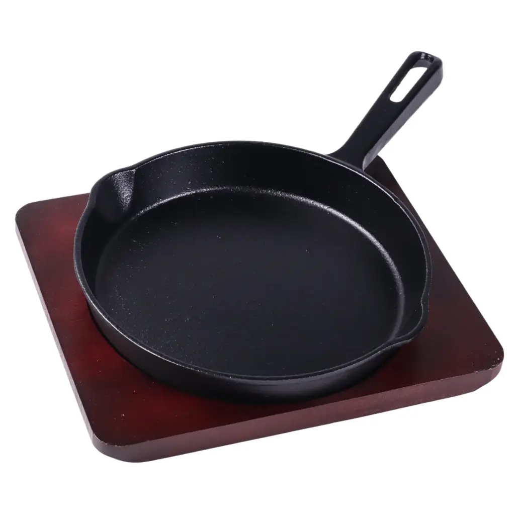 TOKIWA Round Cast Iron Steak Plate with Handle 20 cm