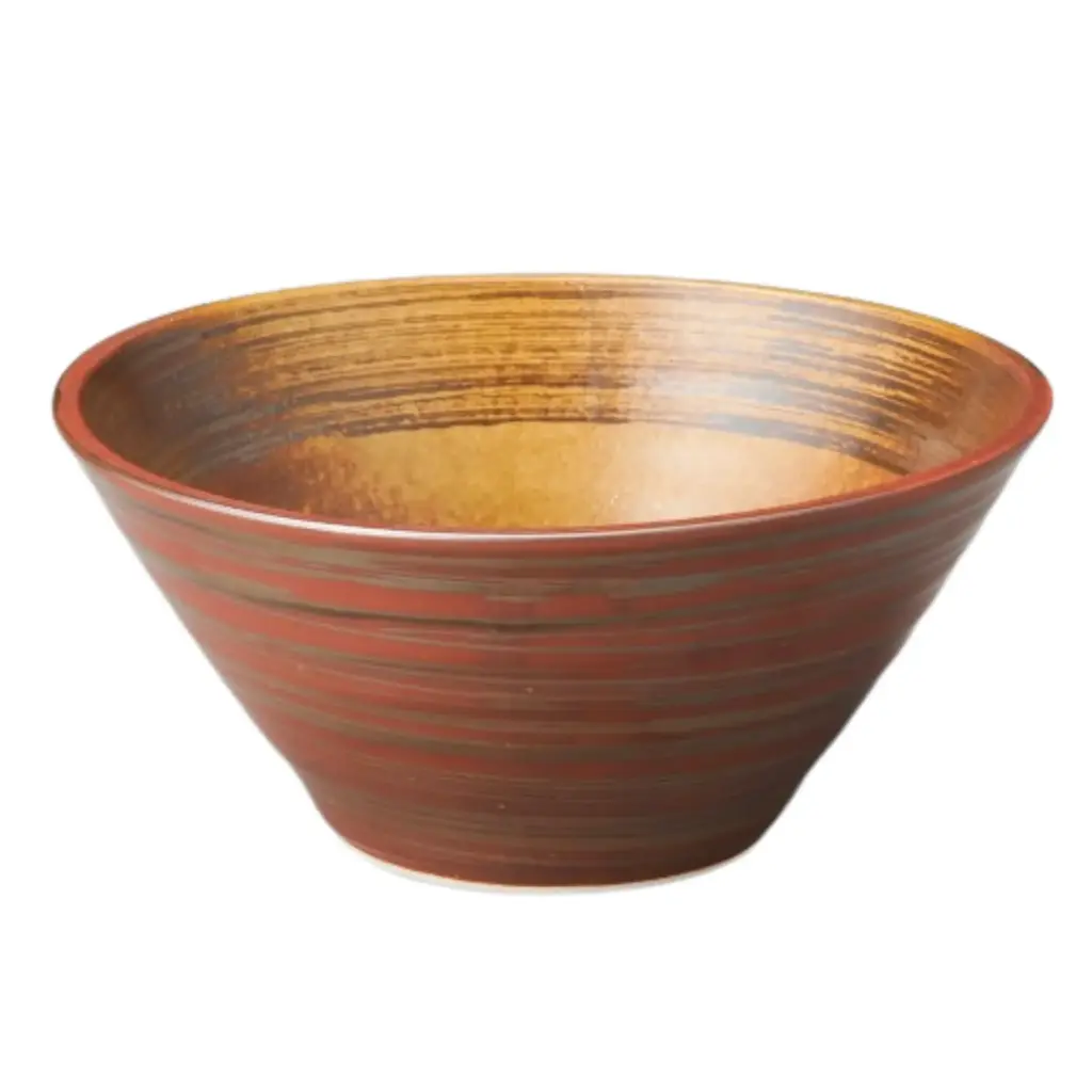 Water Ring Noodle Bowl (Rust Red) 7.5"