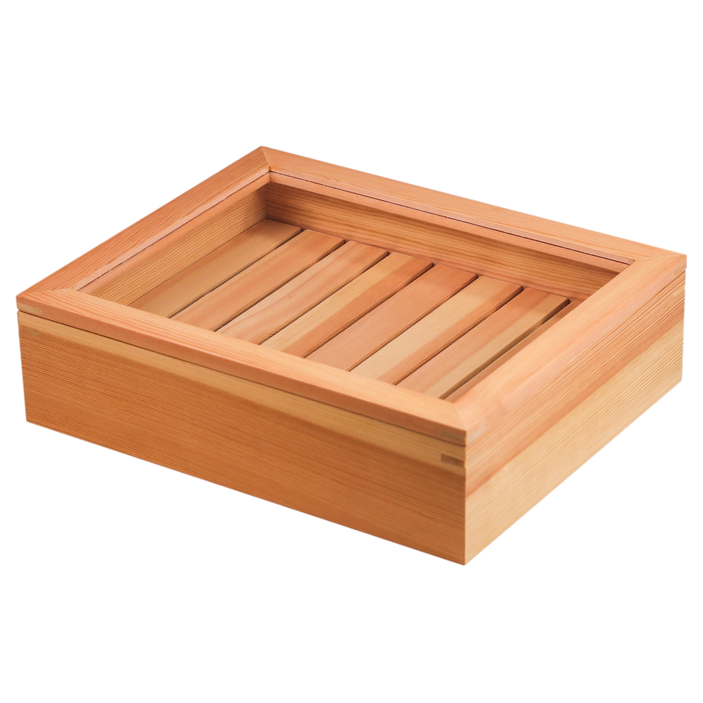 กล่องไม้เก็บปลา 35x28x10 ซม.