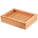 Wooden Box with a Clear Lid 42x32x10 cm