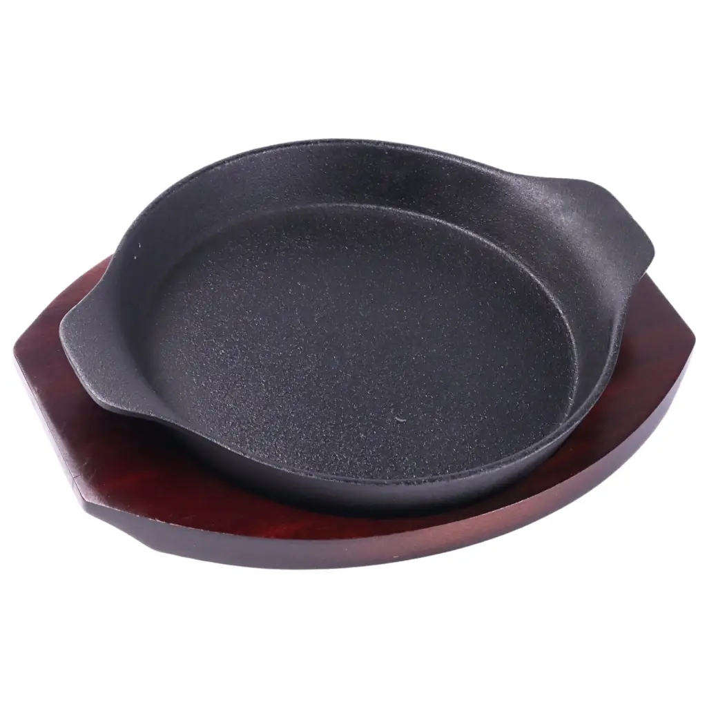 TOKIWA Round Cast Iron Sizzling Pan with Two Handles 20 cm