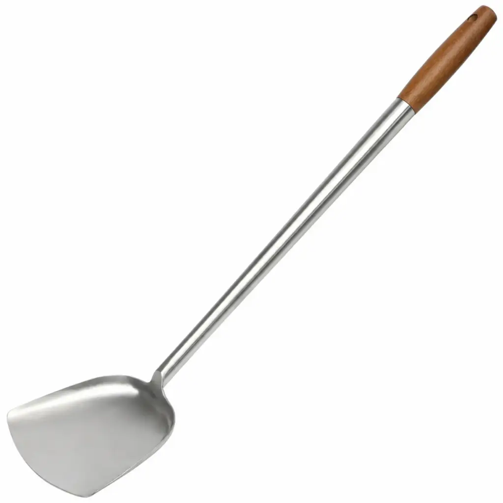 Chinese Wok Spatula with Wooden Handle 5" (No.2)