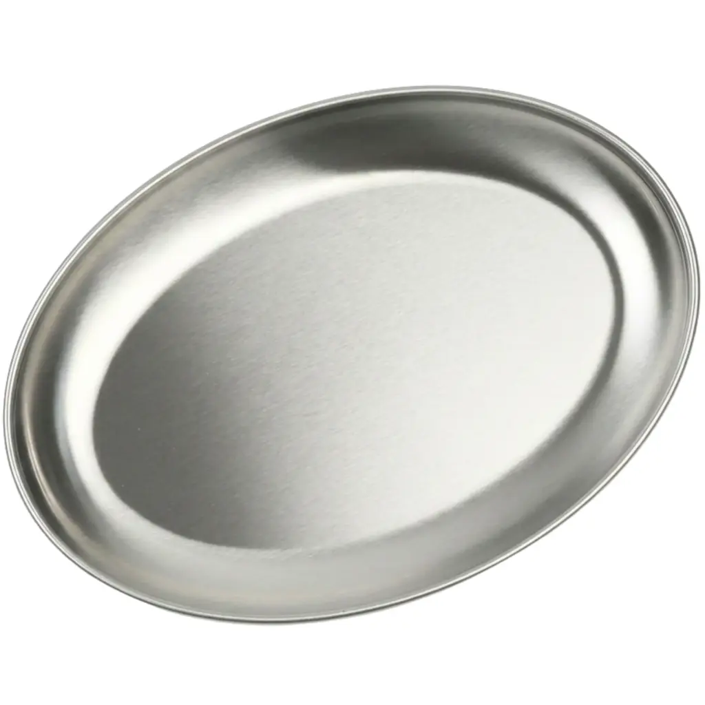 Oval Stainless Steel Plate 10" (18-8)