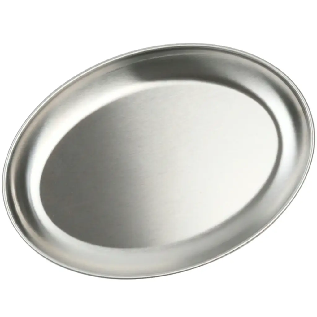 Oval Stainless Steel Plate 9" (18-8)