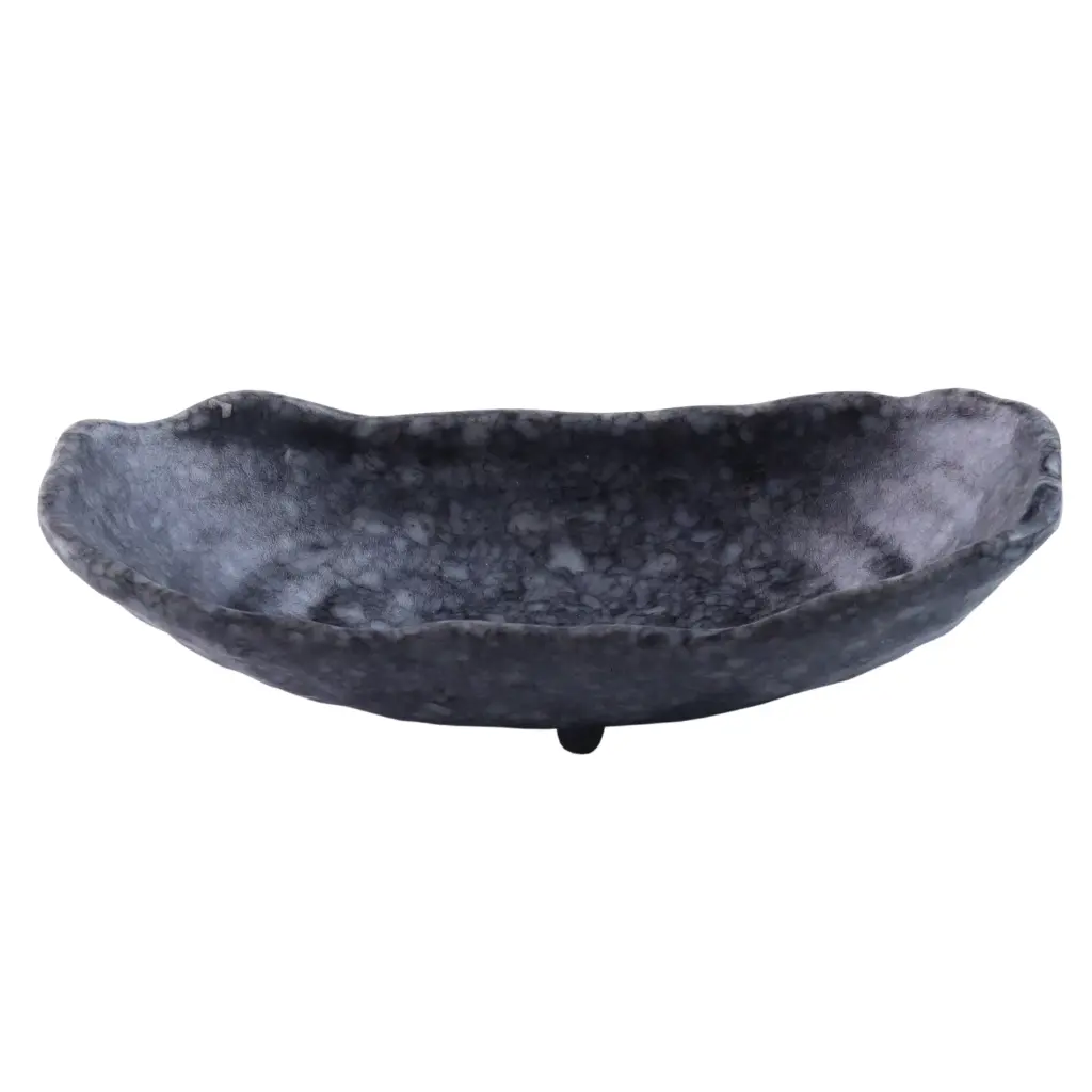 Melamine Banana Shaped Plate 7.5" (Black Marble)