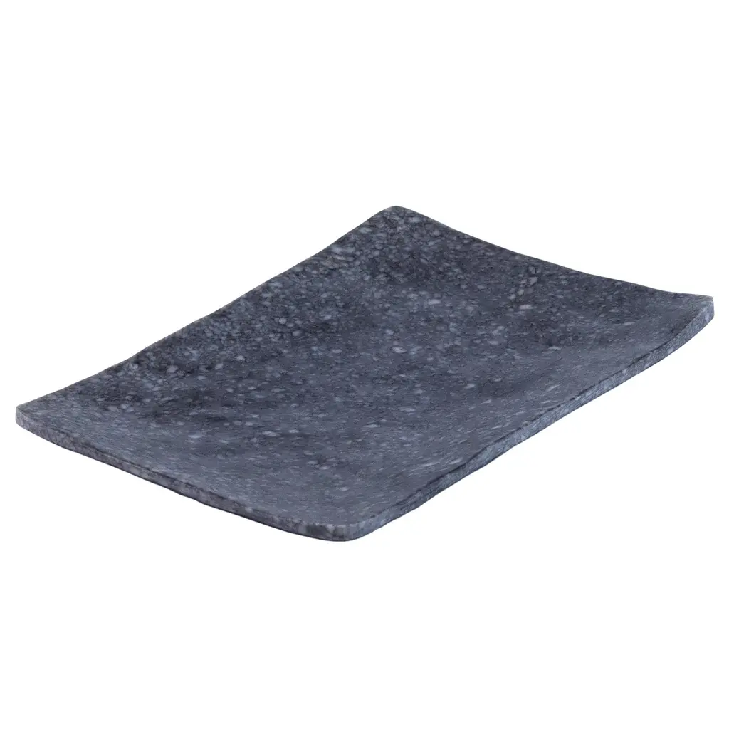 Melamine Wagashi Plate 8" (Black Marble)