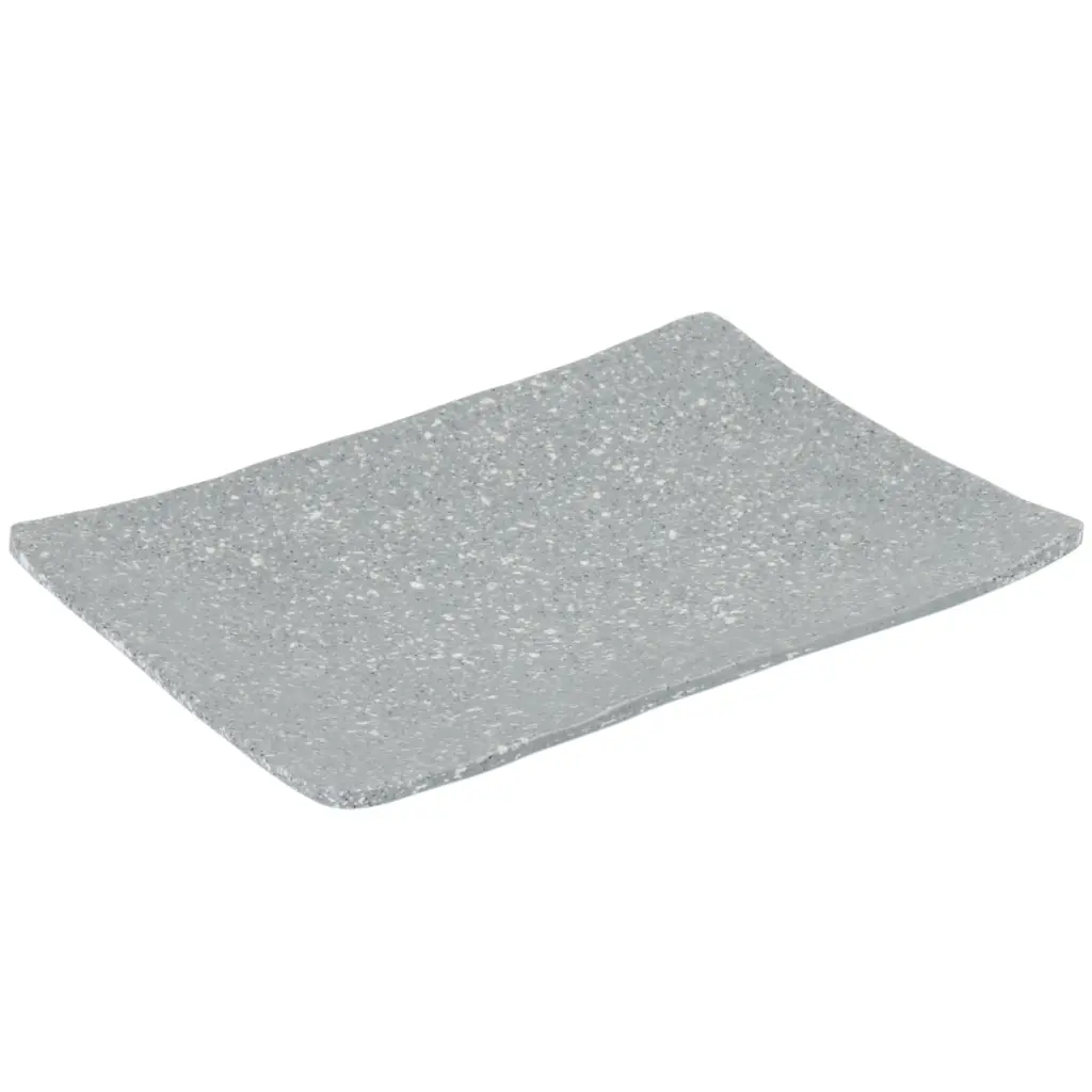 Melamine Square Rock-Texture Plate 8" (Korean Stone Pattern)