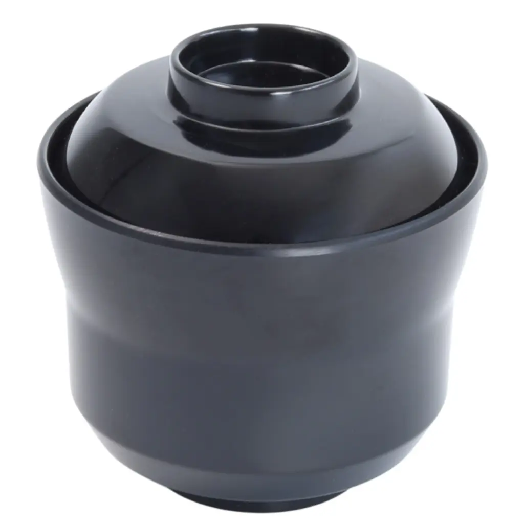 メラミン味噌汁椀セット 3.25" (黒)