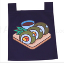 ผ้าม่านญี่ปุ่นสีน้ำเงินมากิซูชิ 35X40 ซม.