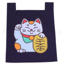 ผ้าม่านญี่ปุ่นสีน้ำเงินแมวกวัก 35X40 ซม.