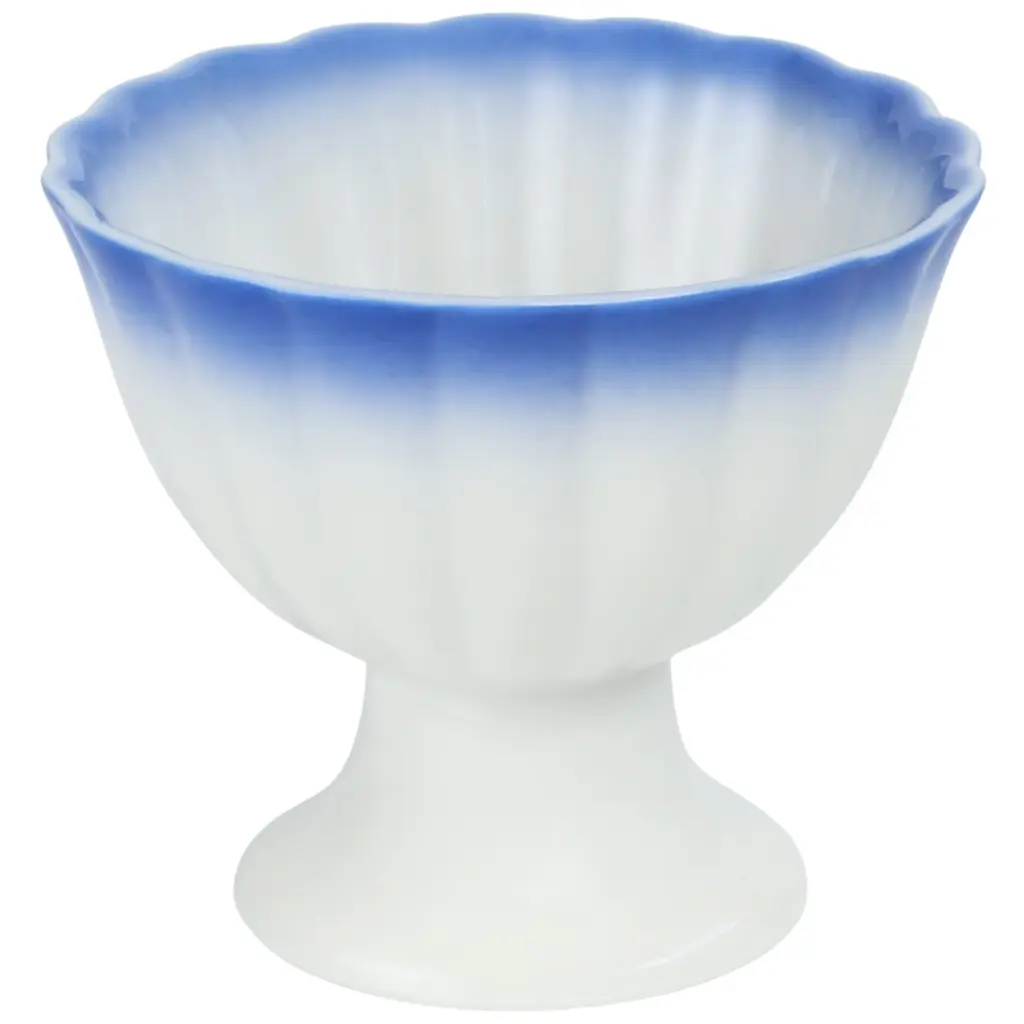 Mini Footed Dish 3" (Blue Rim)
