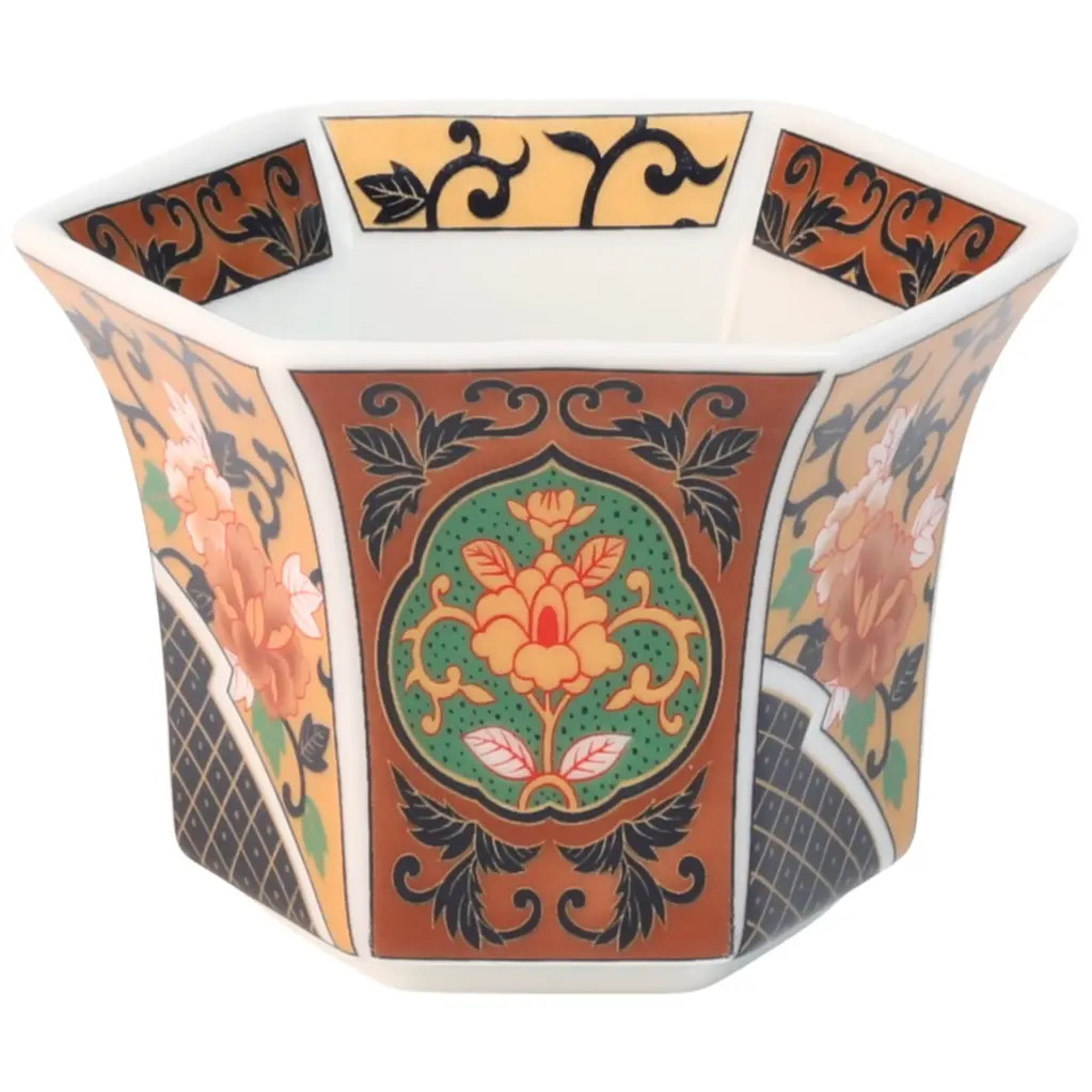 Hexagonal Tumbler 3" (Yellow Floral Pattern)