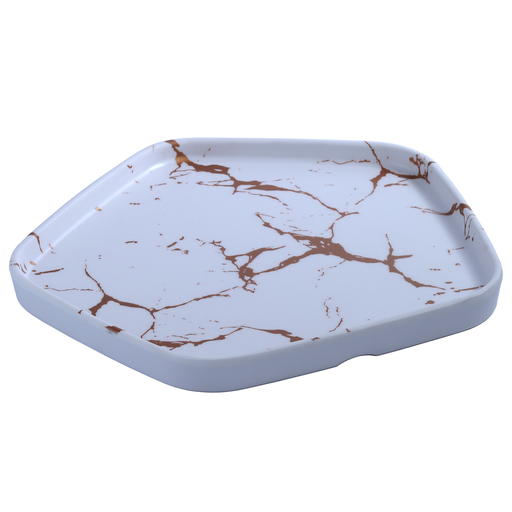 จานชามเมลามีน White Marble