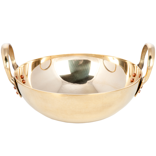 [BRA0011] Brass Pot With Double Handle 7.5"
