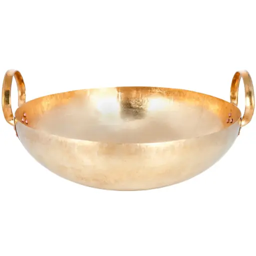 [BRA0002] 黄銅両手中華鍋 38.5 cm NO.18
