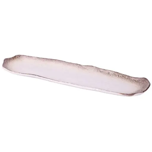 [CRJ0104] Fuchi Sabi Kohiki Kushi-me Long Plate 12.5"