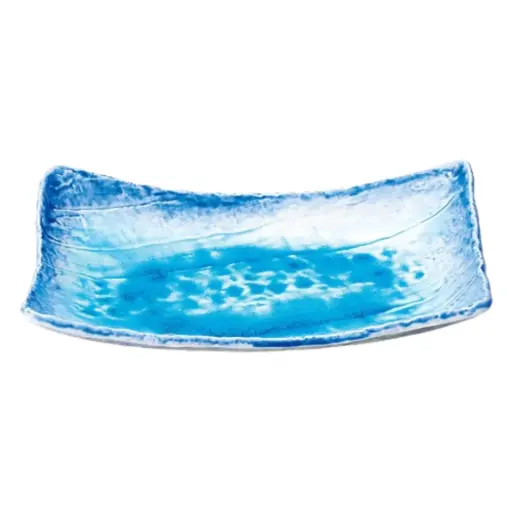 [CRJ0240] Rectangular Bowl 10.5" (Blue Glaze)