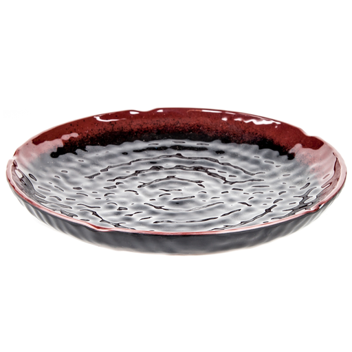 [MLM0030] Round Dish 8" (Black-Brown)