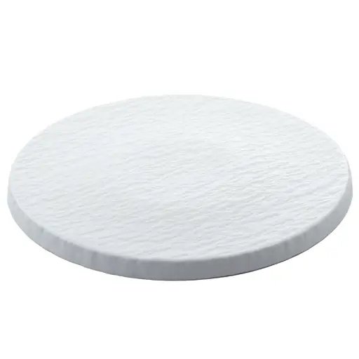 [CRM0905] Round Flat Plate 10" (White Stone)