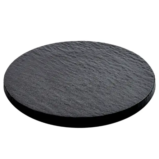 [CRM0923] Round Flat Plate 12" (Black Stone)
