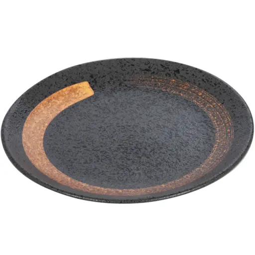 [CRM0515] Round Plate 9" (Kuromaru)
