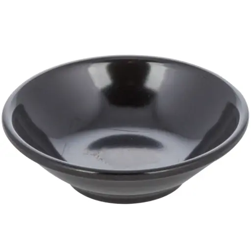 [MLM0131] 丸醬油皿 黒色 2.5"