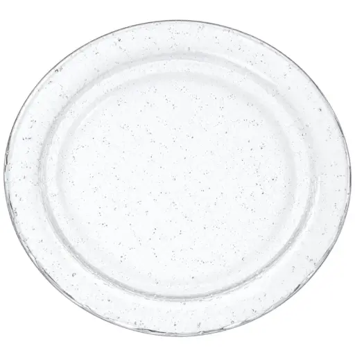 [GLS0129] Round Snow Glass Plate 20 cm