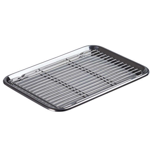 [SET0092] Stainless Steel Shallow Draining Tray with Net Set 15" (18-8)