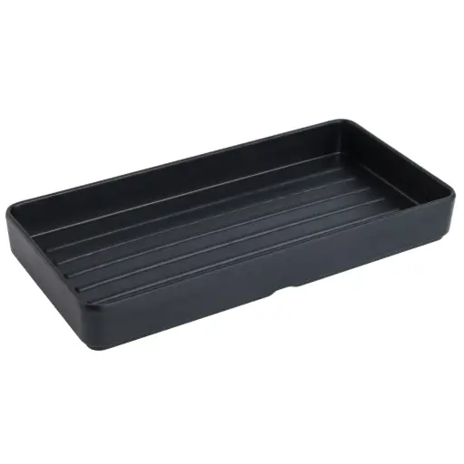 [MLM0162] ถาดชาบูมีร่องสีดำ 11.5 นิ้ว