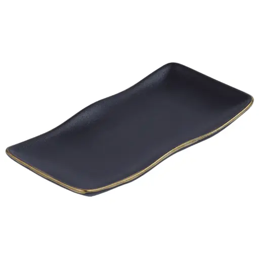 [CRM0678] Sushi Plate 7" (Gold Rim)