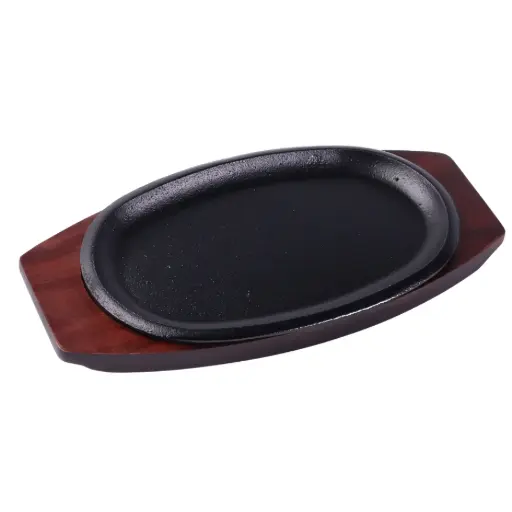 [KJP0908] TOKIWA Cast Iron Oval Steak Plate 30 cm