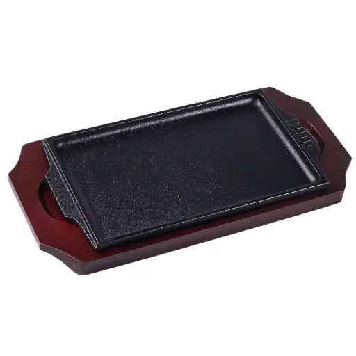 [KJP0905] TOKIWA Cast Iron Rectangle Steak Plate 28x15 cm