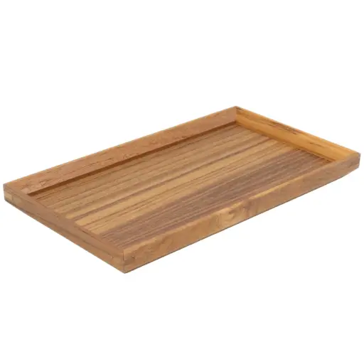 [WOD0116] Teak Wood Tray 13x23 cm