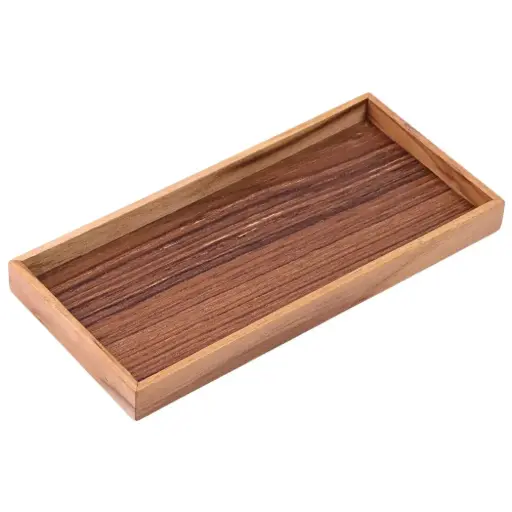 [WOD0117] Teak Wood Tray 17x8 cm