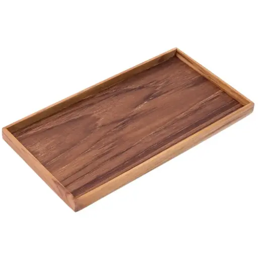 [WOD0119] Teak Wood Tray 25x13 cm