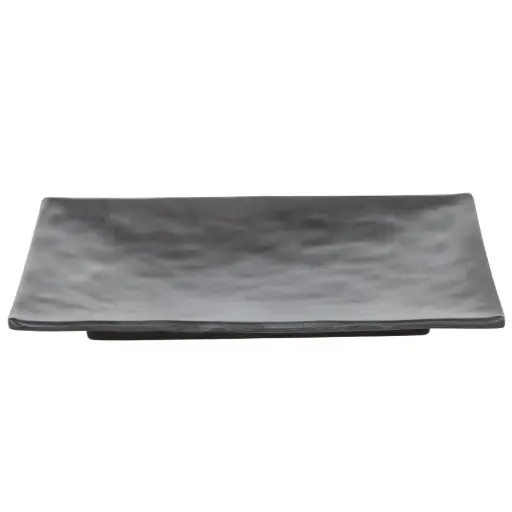 [MLM0105] Wagashi Rectangle Plate 11.75" (Zen Black)