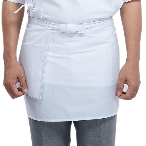 [CLH0033] White Short Apron 40 cm