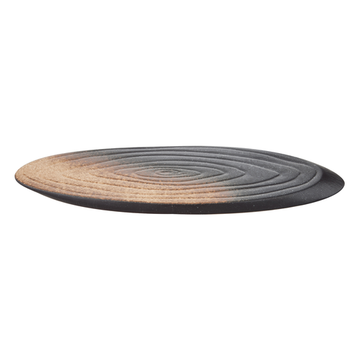 [CRM0329] Wood Shaped Plate (Volcano)