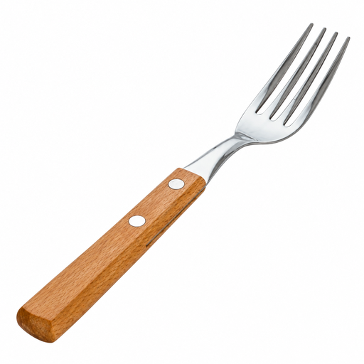 [KFS0033] ส้อมสเต็กด้ามไม้